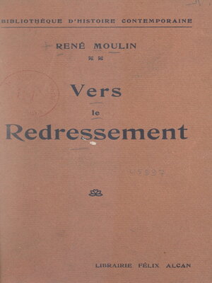 cover image of Vers le redressement